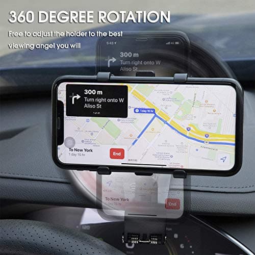 TOFURT Car Mobile Phone Holder 360 Degree Rotation Car Dashboard Cell Phone Mount Automobile Cradle Suitable for 4 to 7 Inch Smartphones — view 3