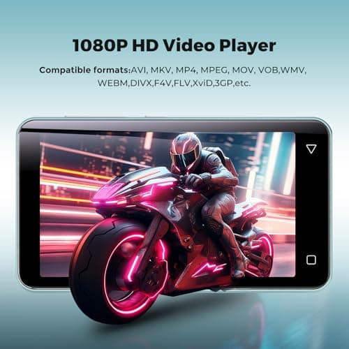 160GB MP3 Player with Bluetooth and WiFi, innioasis Music Player with Spotify,Pandora,Amazon Music,4" Touch Screen Android MP4 MP3 Player for Kids with Libby,Audible,Spotify Kids (White+ Sky-blue) — view 6
