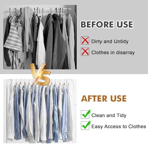 Hejo 30 Pack Plastic Clothes Covers, 60x140cm Dry Cleaning Bags — view 4