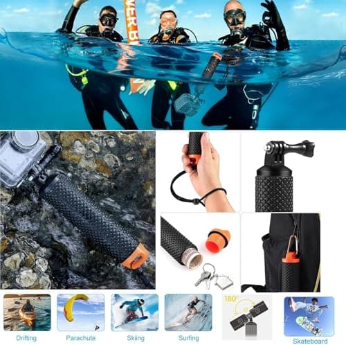 ShipeeKin Accessories Kit for Gopro 13 12 11 10 9 Waterproof Hosing Case — view 6