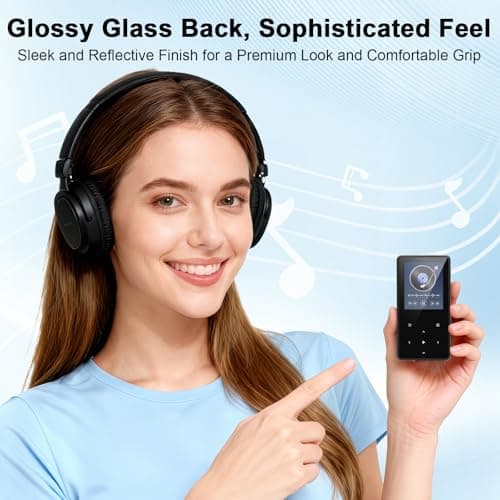 64GB MP3 Player with Bluetooth, Portable Music Player with Speaker, FM Radio, HiFi Audio, Mini Digital Audio Player with Headphones Included — view 6