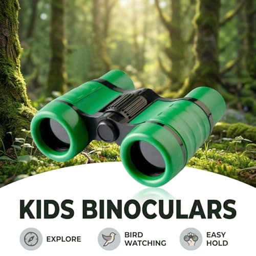 Hopzab 4x30 Mini Binoculars – High Magnification, Waterproof and Portable, Ideal for Birdwatching, Hiking, Camping and Outdoor Activities – Green — view 4