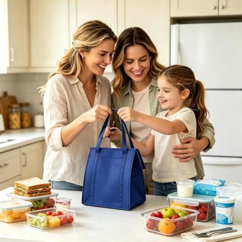 Freezer Bags for Shopping, Reusable Leakproof Picnic Lunch Cooler Tote — view 6