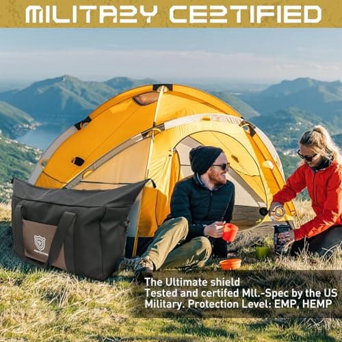 Faraday Duffel Bag Military-Grade RF Shielding for Large Electronics & Mobile Devices Travel Protection Signal Isolation Data Privacy — view 6