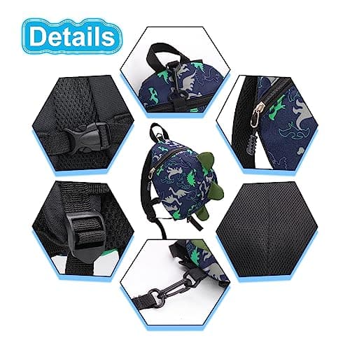 VReder Kids Dinosaur Backpack, Enhanced Boys Girls Toddler Rucksack — view 3