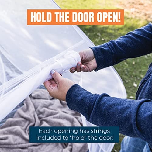 MEKKAPRO Portable Pop-Up Mosquito Net, 203x180x160cm (White) — view 6