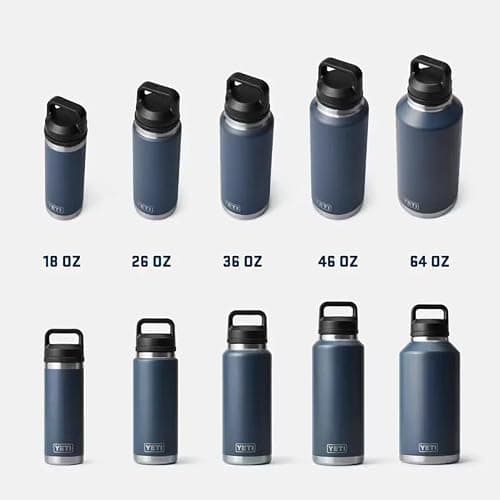 YETI Rambler Bottle Chug, Vaccum Insulated Stainless Steel Bottle with Leakproof Chug Cap, Olive/King Crab Orange, 26 oz (769 ml) — view 5