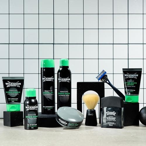 Wilkinson Sword Sensitive Shave Foam, Great Addition to Wash Bags for Men's Grooming, Shaving Foam for Men, Sensitive Skin, 200ml — view 6