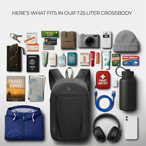 Travelon Anti-Theft The Voyages Small Backpack with XL Water Bottle Pocket, Black, 8" W x 14" H x 4.5" D, Anti-theft the Voyages Small Backpack With Xl Water Bottle Pocket — view 6