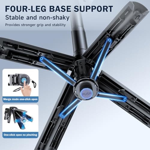 Hesheng mini Tripod for Phone,Portable Small Size Travel Compact Phone Selfie Stick with Detachable Bluetooth Remote Shutter for YouTube/TikTok Vlogs Live Streaming Photography — view 3