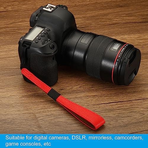 PATIKIL Camera Wrist Straps, PU Leather Adjustable Hand Wristlet Strap Lanyards String for DSLR Digital Camera Mirrorless Camcorder Flashlight, Black — view 5