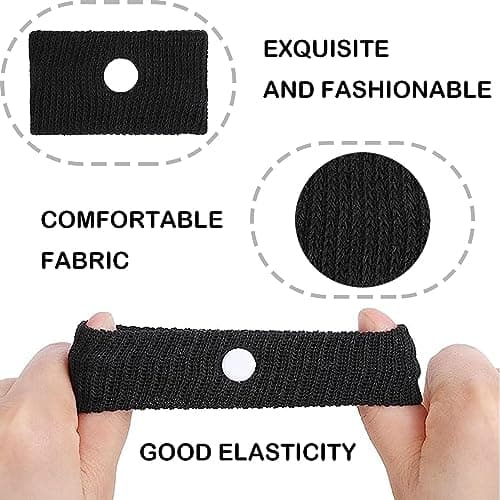 8Pcs Motion Travel Sickness Bands,Motion Sickness Bands,Travel Sickness Relief Wristbands Anti-Nausea Acupressure Wristband Dizziness Pregnant for Car Travel Sea Morning Sickness. — view 3