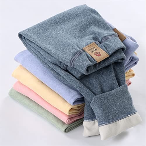 Girls Winter Thick Fleece Lined Leggings Toddler Kids Cotton Stretchy Thermal Tights Kids Full Length Warm Pants Trousers Boys Girls Sweatpants Soft Basic Athletic Active Jogger School (2-3 Years) — view 4