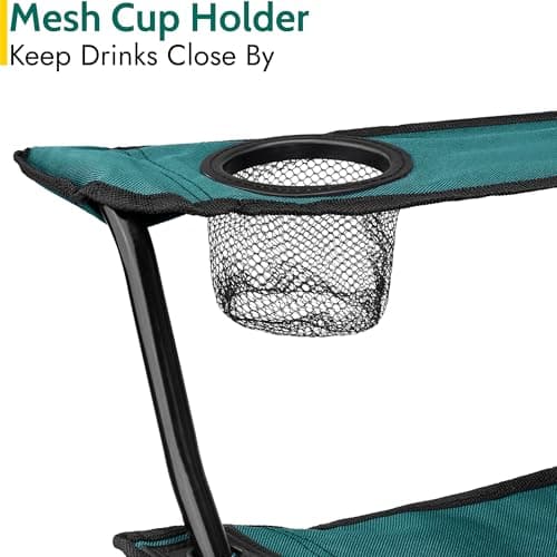 Trail Folding Camping Chair with Cup Holder, Teal — view 6