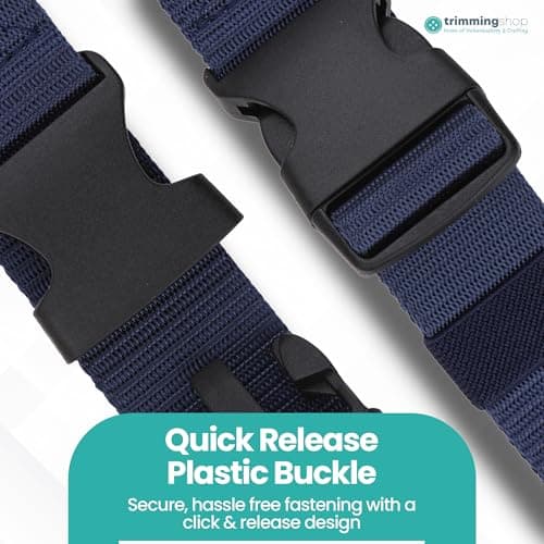 Trimming Shop Nylon Tactical Belt, Quick Release Plastic Buckle, Navy — view 3