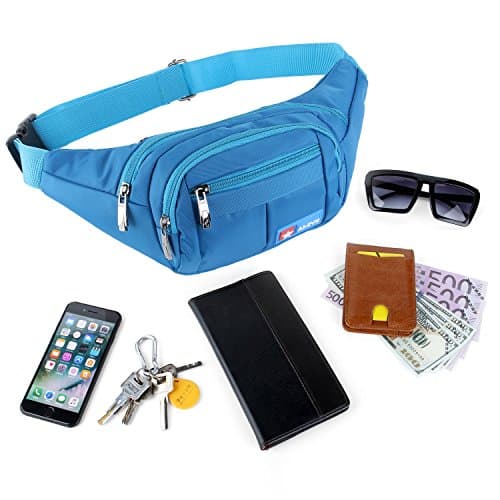 Bumbags and Fanny Packs for Running Hiking Waist Bag Outdoor Sport Hiking Waistpack for Men Women (Blue) — view 2