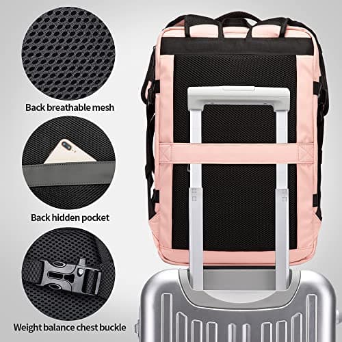 BANGE Travel Backpack,Flight Approved Carry On Backpack for International Travel Bag, Water Resistant Durable 17-inch Laptop Backpacks,Large Daypack Business Weekender Luggage Backpack for Men Women… — view 6