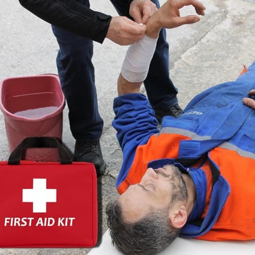 First Aid Kit – Emergency First Aid Refill Reflective Bag with Eyewash, Ice Packs & Emergency Blanket, Safety Essentials for Travel, Car, Home, Camping, Work, Indoor Outdoor Jumbo First Aid (110Pcs) — view 4