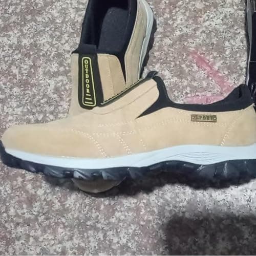 Slip On Trainers Men Walking Shoes with Arch Support, Lightweight Mesh Lining Hiking Shoes, Wide Toe Non-Slip Trainers, Waterproof Mountain Trekking Athletic Trainer, Travelling, Camping — view 3