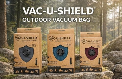 Vac-U-Shield Outdoor Travel Vacuum Bags, 2 Pack, Red 45x34 cm, Anti-Scratch — view 6