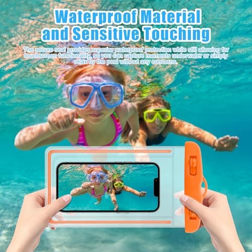 40 Pack Universal Waterproof Phone Pouch, Multicolor Waterproof Case Comp Compatible with iPhone 15 14 13 Pro Max XS Plus, Waterproof Phone Case Dry Bag with Phone Lanyard, Waterproof Phone Pouch Bluk — view 5