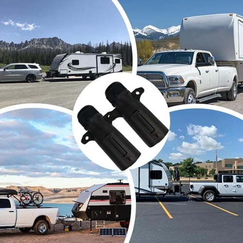 7 Pin Trailer Connector 2 Pieces RV 7 Pin Trailer Plug with Ip68 Waterproof — view 4