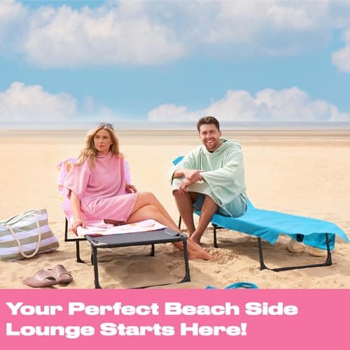 Brentfords Beach Towel in a Bag, Soft Quick-Dry Fabric Lightweight Easy Storage Large Beach Towel with Pockets For Travel Poolside or Beach Days, 75 x 215cm - Blush — view 3
