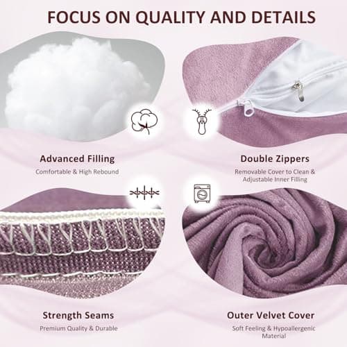 Chilling Home Pregnancy Pillow, U Shaped Maternity Full Body Pillow, Velvet — view 6
