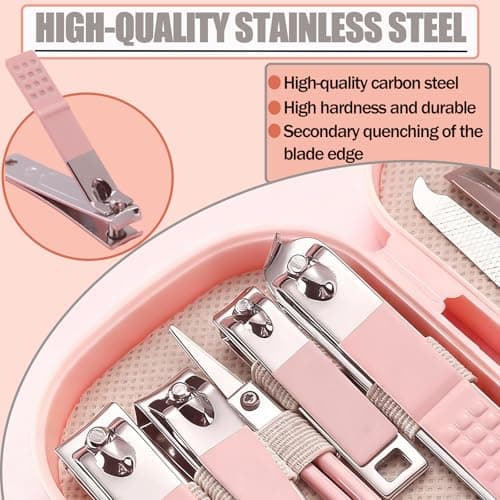 ILOVMUP 14PCS Small Manicure Set for Women, Nail Clippers with Travel Case — view 6
