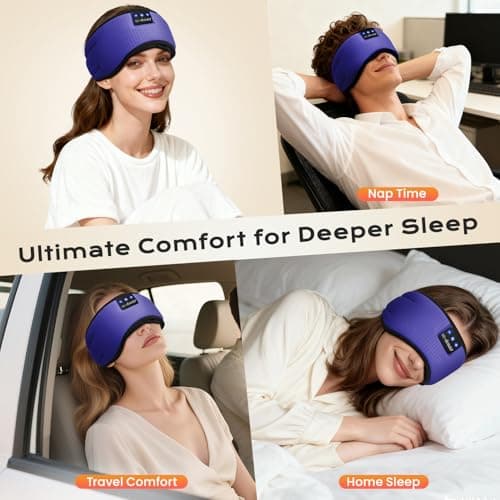 LC-dolida Bluetooth Sleep Mask Headphones,Total Blackout for Travel & Nap — view 6