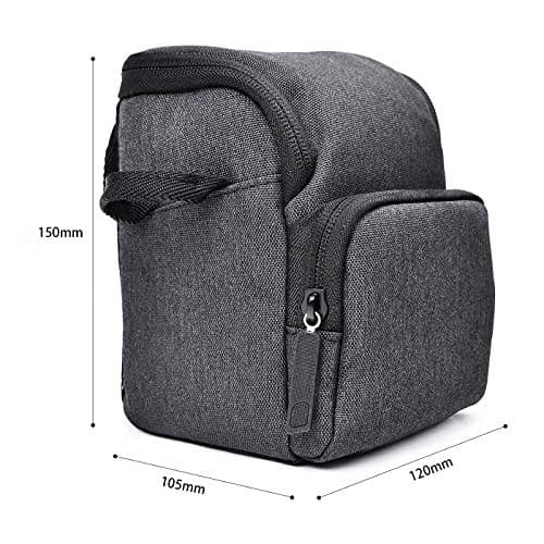FOSOTO Waterproof Camera Bag Cases Compatible for Canon PowerShot G7X G9X SX740,Nikon A900 A10,Sony RX100 IV A6000,Fujifilm Instax Mini 11 / Mini 9 Travel Camera Bags with Removable Shoulder Strap — view 5