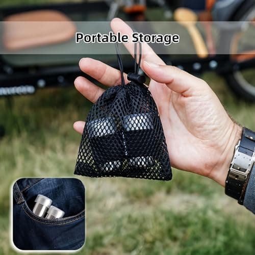 Travel Salt and Pepper Shakers Set 2 PCS, Mini Stai/nless Steel Spice Shakers with Transparent Lid, Leakproof Lightweight Camping Condiment Pots for Kitchen, Outdoor BBQ, Picnic & Hiking — view 4