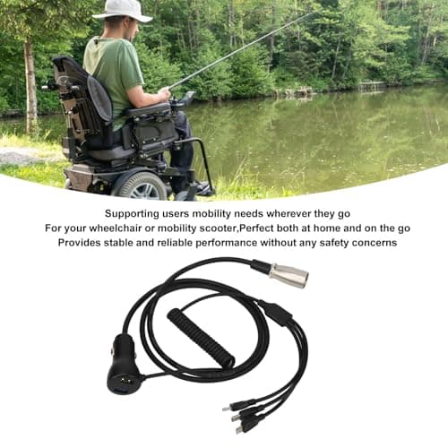 Sorandy 3 in 1 Wheelchair USB Adapter Fast Charging Cable Lightweight for Electric Scooter Travel Use — view 4