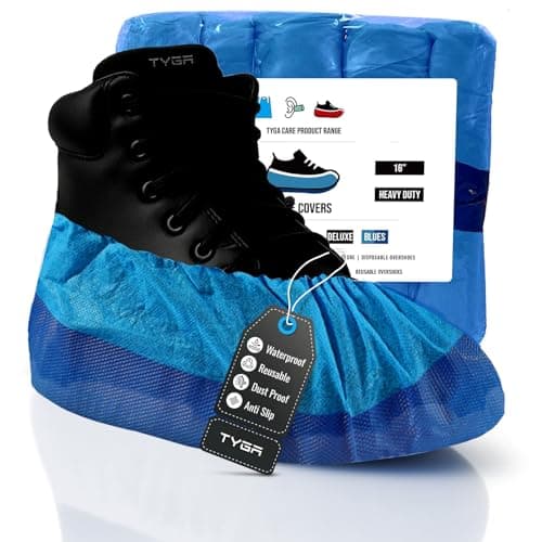 TYGA 40 Pieces Waterproof Reusable Shoe Covers - Blue