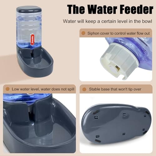 Automatic Pet Feeder Small&Medium Pets Automatic Food Feeder and Waterer Set 3.8L, Travel Supply Feeder and Water Dispenser for Dogs Cats Pets Animals — view 4