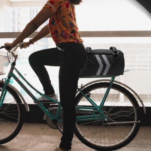 NUOBESTY L Waterproof Bike Rear Seat Bag with Pu Material, Large Capacity Cycling Storage Box for Safe Night Travel and Outdoor Use on Driving and Electric Vehicles — view 5