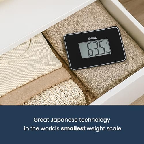 TANITA HD-386 Ultra-Compact Travel Scale with Large LCD Display | World’s Smallest Design | 150 kg Capacity | Lightweight Digital Scale for Home & On-the-Go — view 2