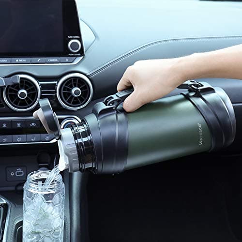 LOKPESCO Large Capacity Flask for Hot and Cold Drinks, 2L Stainless Steel Vacuum Insulated Coffee Thermo Flask with 2 Cups, Oversized Hot Water Bottles for Travel, 24hrs Hot/Cold, BPA Free, Leakproof — view 6