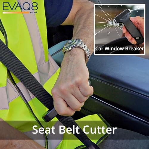 EVAQ8 Car Emergency & Breakdown Safety Kit with Fire Extinguisher – Roadside Car Safety Kit with First Aid, Warning Triangle, Hi Vis Vest, Torch & Carry Bag — view 5