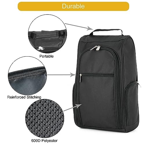 Upgrade Football Boot Bag, Premium Golf Shoe Bag Adjustable Shoulder Straps — view 5