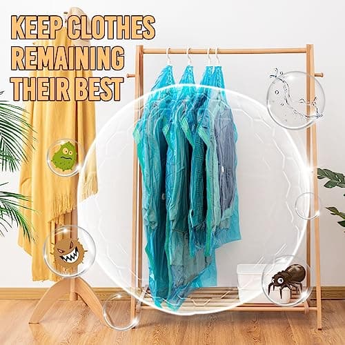 TAILI Hanging Vacuum Storage Bags, Vacuum Storage Bags for Coats, 4 Combo — view 3