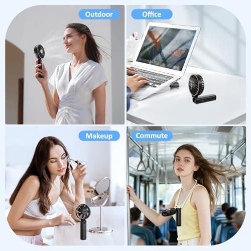 Rintea Hand Held Fan, Portable Fan Rechargeable with 6 Speeds — view 6