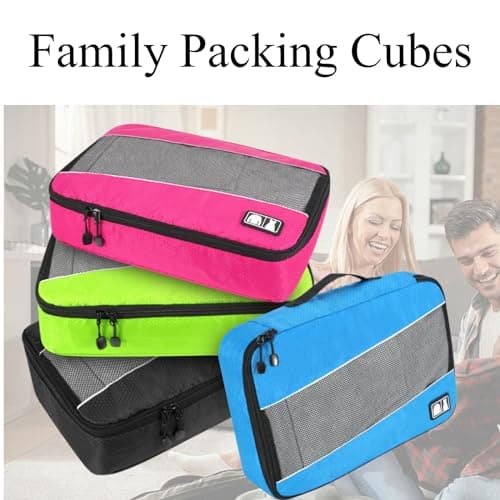 Packing Cubes for Suitcases,SWEDOU 4pcs Large Packing Cubes Luggage Carry-On Suitcase Oragniser Bags for Travel Waterproof Storage Bag for Clothes (4color) — view 5