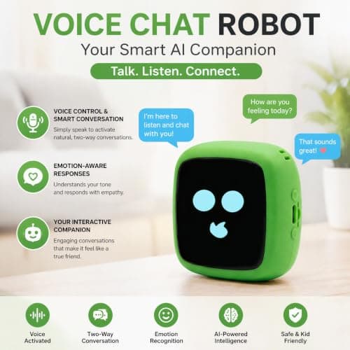 Dpofirs Ai Robot Partner Desktop Companion for Family Travel Car, 1.54in Color Screen & Voice Control — view 6