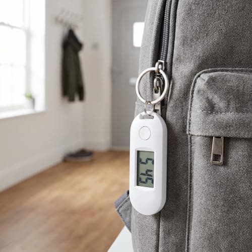 TOYANDONA Keychain Digital Watch Silent Led Keyring Watch Mini Digital Pocket for Students Lanyard for Backpack and Everyday Carry 1 X Keychain Pocket — view 3