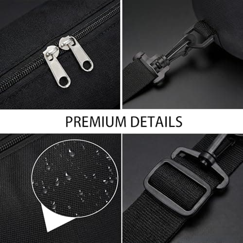 dekayaker Tripod Carrying Case Bag,22.4" x 7.5" Heavy Duty Nylon Padded Tripod Bag with Adjustable Shoulder Straps and Handles for Light Stand, Tripods, Monopods, Umbrellas, Softbox, Mic Stands,Black — view 6