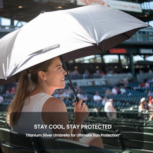 SIEPASA UV Protection Travel Compact Umbrella-Automatic Umbrellas for Rain-Compact Folding Umbrella, Travel Umbrella, Small Portable Windproof Umbrellas for Men Women Teenage.(Silver/Black) — view 6
