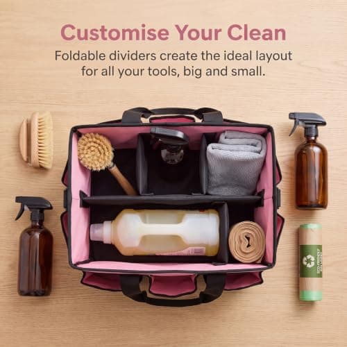 Cleaning Bag, Cleaning Caddy Bag with handle and Multiple Pockets — view 5
