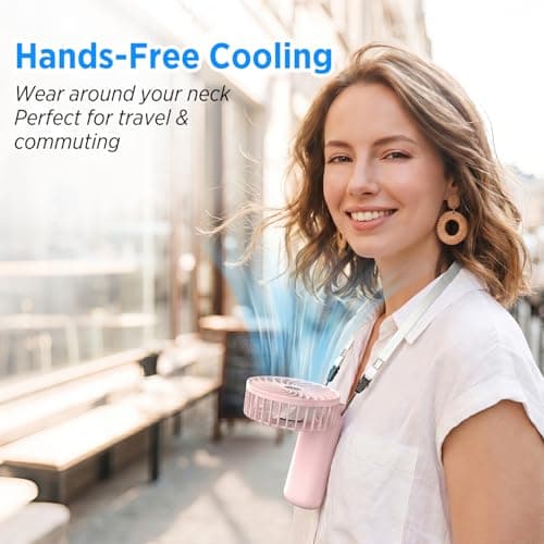 Lepwings Handheld Fan Rechargeable, Foldable Portable Mini Fan with 4 Speeds, USB-C Battery Operated Personal Desk Fan, Lightweight Cooling Fan for Travel, Office, Home and Outdoor Use-Mint Green — view 4