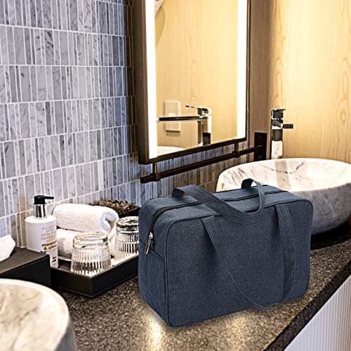 IGNPION Men Large Travel Toiletry Bag Women Waterproof Full Size Wash Bag Dopp Kit Shaving Organizer Bag Make UP Cosmetic Bag Swimming Gym Bag for Toiletries Accessories (Dark Blue) — view 4